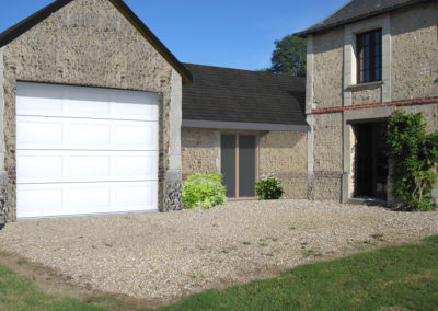 Extension et garage en pierre